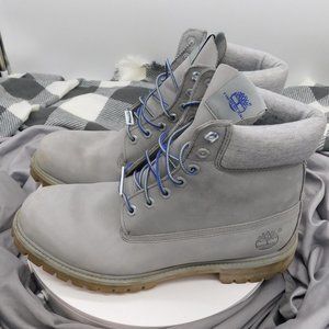 Timberland 6-Inch Boot Mono Grey with Blue Accent  Waterproof